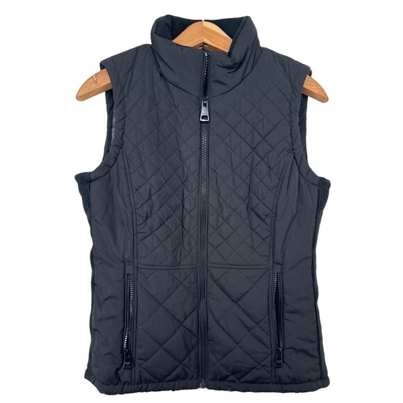 Andrew Marc Womens Puffer Vest Sz S Black Quilted Full-Zip Stretch Modern City - Picture 1 of 10